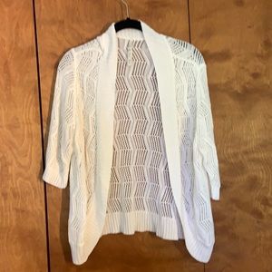 Woven 3/4 sleeve cardigan - XL
